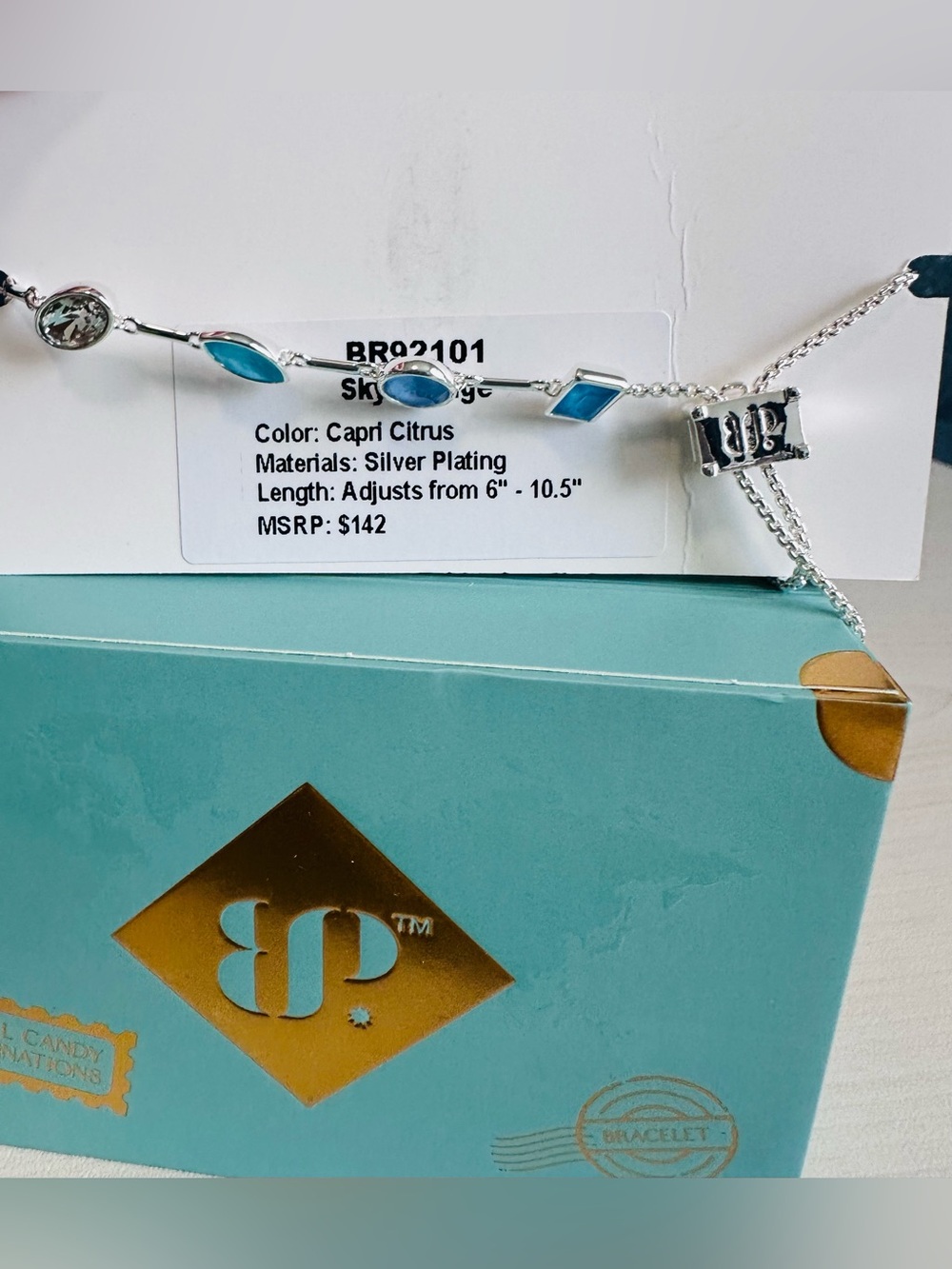 Bomb Party Summer Jewel Candy – “Capri Citrus” Matching Set —Silver plating - Picture 5 of 5